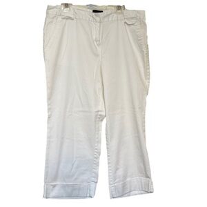 The Limited Cassidy Fit White Cropped Wide Leg Pants size 10